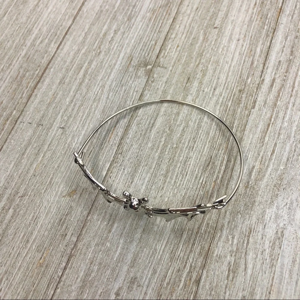 Silver Bat Bangle